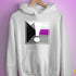 Demisexual Pride Flag Exclamation Point Hoodie - White